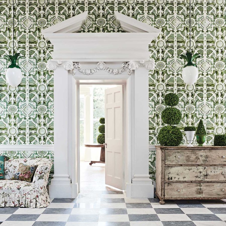 Topiary by Cole & Son – Leaf Green – Wallpaper 2 Attached Caption